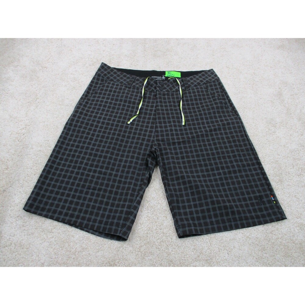 Smartwool Shorts Mens Medium Black Merino Sport Hiking Outdoor Drawstring 34x10